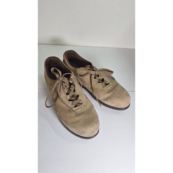 SAS Free Time Comfort Walking Shoes Tan Suede Leather USA Made Women Sz 10N - Picture 1 of 11